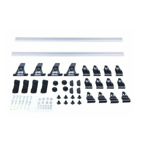 SEBLAFF Universal 48 Inch 330LB Car Top Roof Cross Bar Luggage Cargo Carrier Rack w/ 3 Kinds Clamp Silver