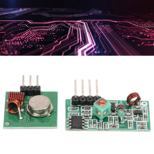 Super Regenerative Transceiver Modules, PCB Multi Purpose Practical Stable Performance DC5V RF 433MHz Kit Wireless for Burglar Alarm
