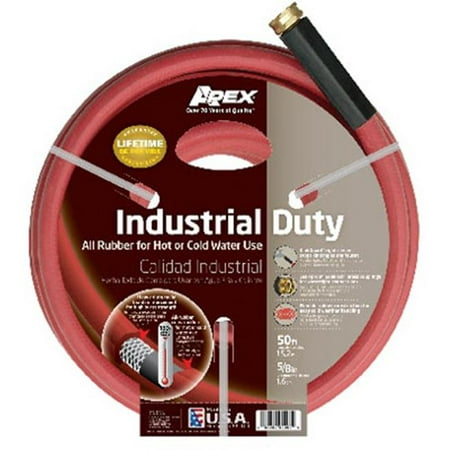 Teknor Apex 8695 Industrial Never Kink 5/8"x 50' Rubber Water Hose