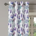 thumbnail image 3 of Ambesonne Floral Grommet Curtain, Botany Plants Watercolor, 50" x 63", Lavender Plum Jade Green, 3 of 6