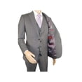 thumbnail image 6 of Men Suit BERLUSCONI Turkey 100% Italian Wool Super 180's 3pc Vested #Ber9 gray, 6 of 11
