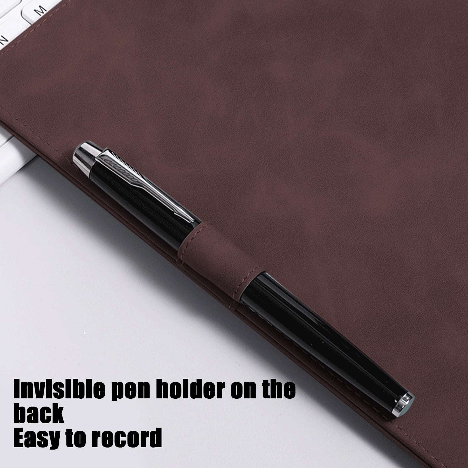 JilgTeok 2 Packs A4 Leather-Like Magnetic Clipboard Pad with Writing and Folder Clamp Document Organizer Writing Pad Business Card Holder for School Office Home