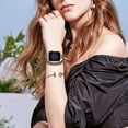 thumbnail image 4 of Circoclve Apple Watch Double Tour Leather Band 38mm 40mm 41mm, Genuine Leather Replacement Strap for Series 9 8 7 6 5 4 3 2 1 Ultra 2 Ultra iWatch Leather Bracelet for Women, Gray, 4 of 5
