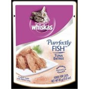 Whiskas Purrfectly Fish Tuna Entree Cat Food Pouches 3 Oz. Pouches