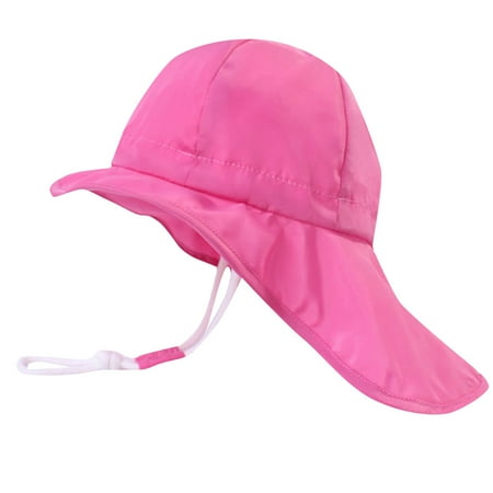 

Sunhillsgrace Baby Care Kids Baby Boy Girls Solid Breathable Sun Protection Flap Neck Hat Swim Cap