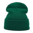 thumbnail image 3 of Only Moment Beanie for Men Women Blackish Green knit Thermal Polar Fleece Ski Stocking Skull Cap for Men and Women A, 3 of 3