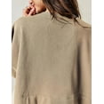 thumbnail image 4 of Womens Oversized Sweatshirt Dress Long Sleeve Crewneck Pullover Tops Relaxed Fit Sweatshirts Mini Dress, 4 of 5