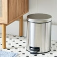 thumbnail image 5 of Better Homes & Gardens Stainless Steel SS 1.3 Gallon Metal Bathroom Waste Basket with Removable Liner, 5 of 5
