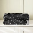 thumbnail image 2 of Wolf Throw Blanket 40x50,Constellation Blanket,Zodiac Signs Fuzzy Blanket Teens Hand Drawn Style Fleece Blanket Soft Warm Room Decor for Sofa Bed Couch,Black, 2 of 5