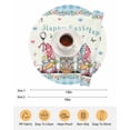 thumbnail image 6 of 13 Inch Round Placemats Set of 4, Easter Non Slip Heat Insulation PP Table Mats, Spring Rabbit Ear Gnomes Eggs Floral Lattice Washable Place Mats for Kitchen Dining Party Table Decor, 6 of 7