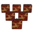 thumbnail image 1 of IBA Indianbeautifulart Boutons Rouges Gravés Boutons de Meuble Poignée de Tiroir d'Armoire Lot de 10, 1 of 3