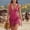 Rose Red, variant on Morttic Women's V-Neck Tassel Dress – Irregular Hem Sleeveless Boho Shift Dress, Solid Color Front Zipper Rose Red,S