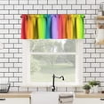 thumbnail image 4 of Rainbow Kitchen Curtains, Windows Valances with Rainbow Color Paint Art Print Living Room Bedroom Kitchen Blackout Curtains Room Darkening Valances Drapes 54x18 Inch, 1 Panel, 4 of 5