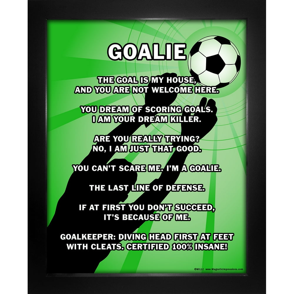 Framed Soccer Goalie 8" x 10" Sport Poster Print