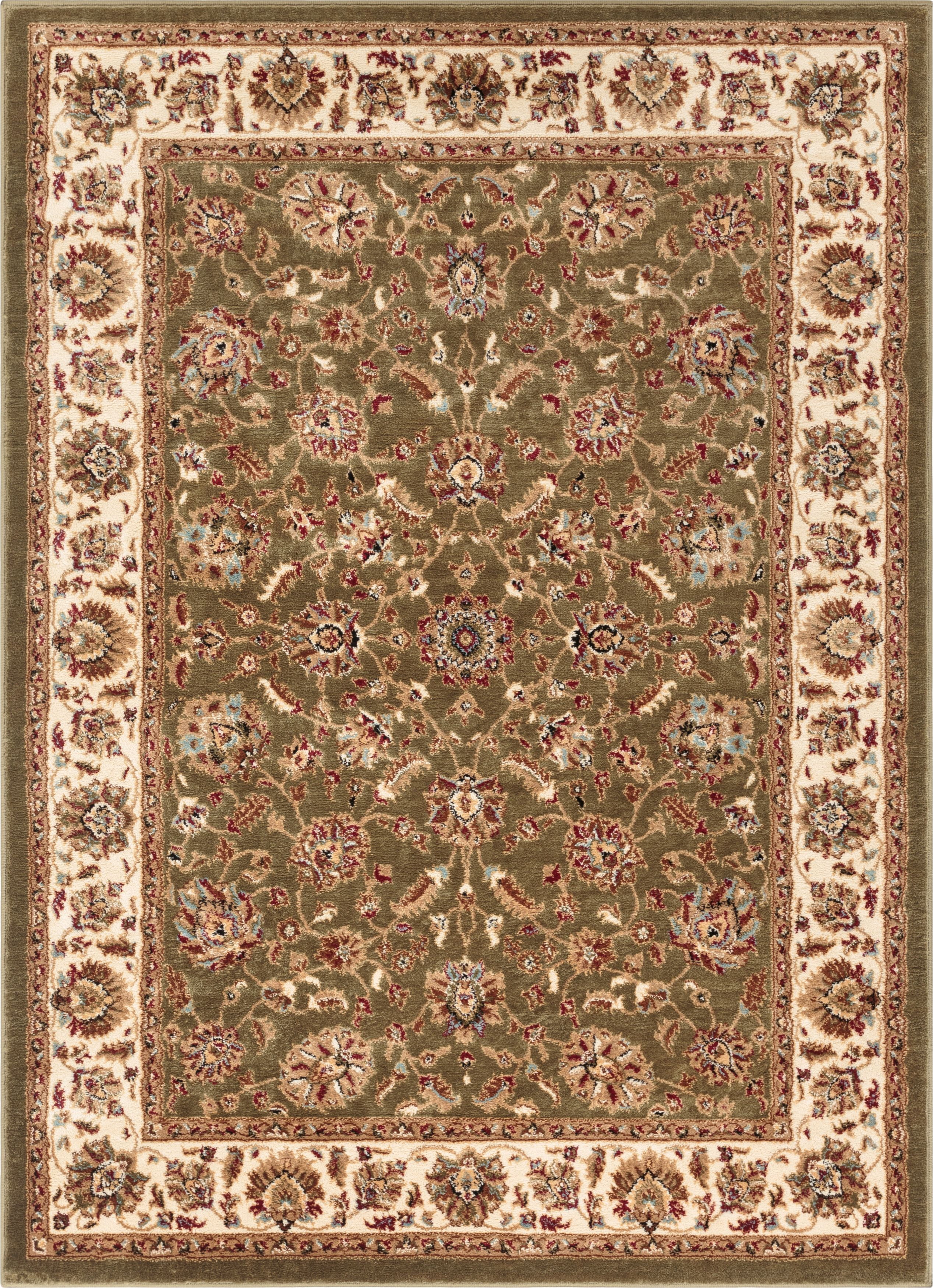 Well Woven Persian Oriental Red Ivory Blue Green Area Rug