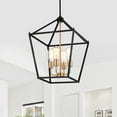 thumbnail image 5 of CHLOE Ironclad Industrial 4 Light Black Inverted Pendant Ceiling Fixture 16", 5 of 11