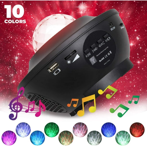 Star Projector Night Light 2 in 1 LED Galaxy Projector with Bluetooth Speaker Adjustable Galaxy Light Projector with Timer Remote Control Star