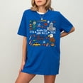 thumbnail image 2 of Happy 250 America Doodle 4th of July Family Matching T-Shirt, Cute USA 1776-2026 Patriotic Americana Tee, Unisex Cotton Shirt, 2 of 8