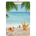 thumbnail image 2 of GZHJMY Tropical Beach Clipboard,Standard A4 Letter Size Hardboard Office Clipboards with Low Profile Clip for Classrooms, Offices,Students-Gold Clip92 Whiteboard Clipboards, 2 of 7