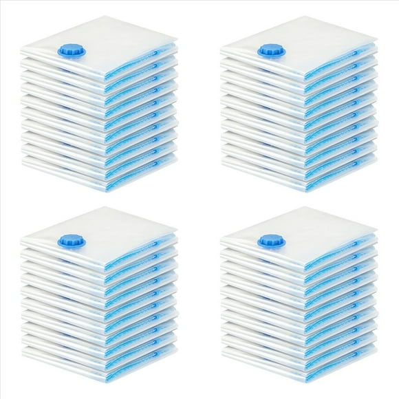 Bolsas de Vacío para Ropa - Paquete de 40 Bolsas de Almacenamiento Reutilizables de 40 X 30 cm Bolsas de Vacío con Sello y Bolsas de Viaje Ahorradoras de Espacio