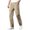 Yellow, variant on ! Mens Straight Leg Cargo Pants Cotton Ripstop Hiking Pants Elastic Waist Tactical Work Trousers with Multi Pockets Gray M