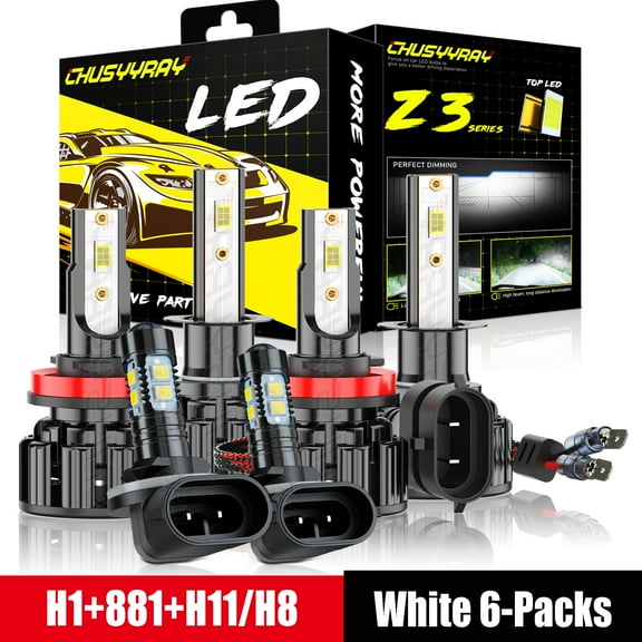 Fit for Hyundai Elantra 2011 2012 White LED Headlight High Low Beam Fog Light 6x Bulbs