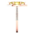 thumbnail image 3 of 2.38ct marquise cut yellow natural citrine 18k rose gold halo Bridal Wedding Engagement Promise Anniversary Ring for Women size 3.5, 3 of 7