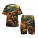 thumbnail image 1 of Fotbe Starry Night Guitar Turtle Pijama Estampada de 2 Piezas para Niños – Ropa de Dormir de Manga Corta Cómoda para Niños y Niñas, Camiseta y Shorts de Algodón-Small, 1 of 6