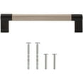 thumbnail image 3 of Stone Harbor Hardware Urban Cabinet Pull, 128 Millimeters, Satin Nickel with Matte Black Ends, 3 of 3