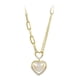 thumbnail image 1 of Collar Eslabones Corazon Perla Swarovski Oro 14k Lam dorado Unitalla, 1 of 8