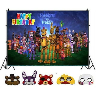  Five Nights at Freddy Theme Birthday Party Decorations,Five  Nights Party Supply Set for Kids with 1 Happy Birthday Banner , 12 Cupcake  Toppers,18 Balloons for Party : Toys & Games