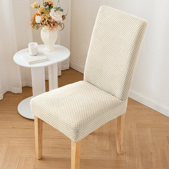 Dining Chair Covers, Stretch Kitchen Chair Cover, Removable Washable Chair Protector for Home,Restaurant,Banquet,18"x18"x24"(Beige)