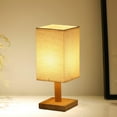 thumbnail image 4 of Almencla Bedside Table Lamp Decorative with Flaxen Shade Small NightStand Lamp for Yellow, 4 of 8