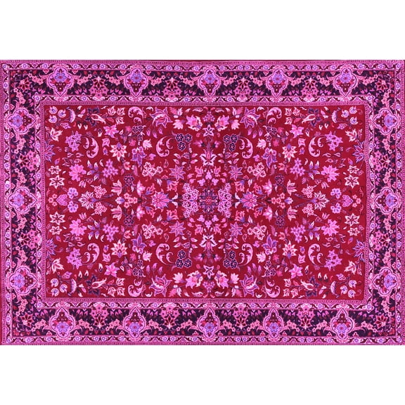 Ahgly Company Indoor Rectangle Persian Pink Traditional Area Rugs, 5' x 7'