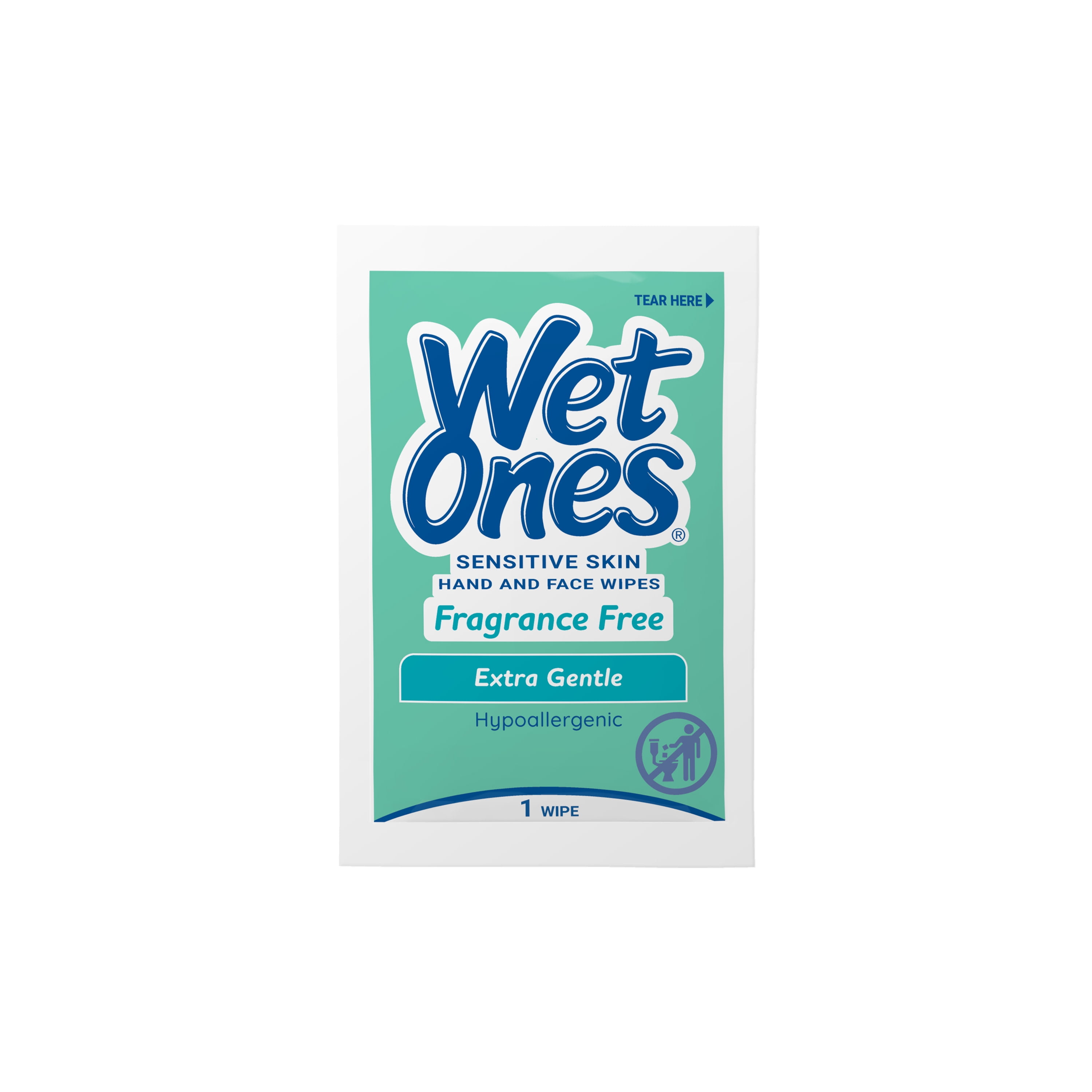 Wet Ones® Sensitive Skin Hand & Face Wipes Singles - Fragrance Free Pack