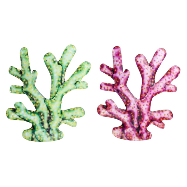 2 UNIDS Adorno de pared de coral decorativo Cuelga de la pared del hogar Colgante de la pared creativa