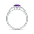 thumbnail image 2 of ANGARA Natural 1.6 Ct. Amethyst with Diamond Classic Ring in Sterling Silver for Women (Ring Size: 3), 2 of 9