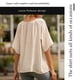 thumbnail image 3 of Camiseta Mujer Camiseta Manga Corta Botón Mujer Blusa Top Verano, M, Albaricoque Inevent AP001222-14, 3 of 7