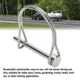 thumbnail image 3 of Wire Lock Pin, Stainless Steel Shaft Locking Pin Loop Wire Lock Trailers Pin with Round Arch Wire Retainer for Table Saw Truck Boat Trailer, 3 of 7