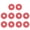 Red, variant on Lerpwige 10Pcs Rubber Locking Guitar Strap Locks Protector Blocks for Guitar Enthusiast
