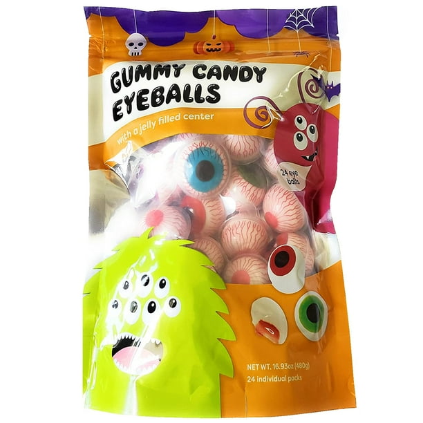 Gummy Candy Eyeballs with a Jelly Filled Center, 16.93 ounce (24 Count