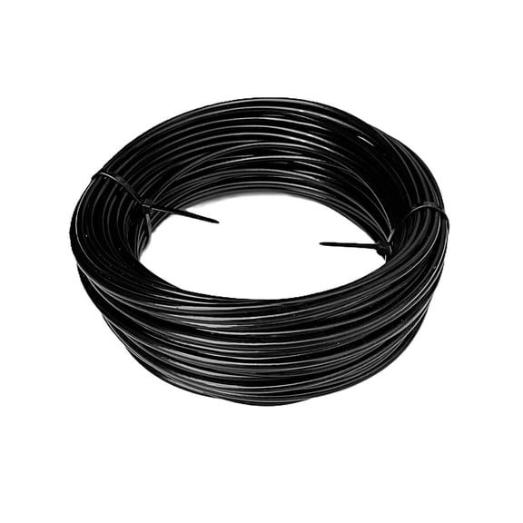1/8" Coated to 3/16" Diameter, 7x7 Construction, Black Vinyl Coated Cable: 50, 100, 250 and 500 Ft (100 ft Coil)