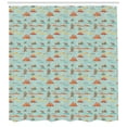 thumbnail image 3 of Ambesonne Wild West Shower Curtain, Sunset Cactus and Cowboy, 69"Wx84"L, Pale Seafoam Multicolor, 3 of 3
