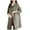 Gray, variant on 2025 Women Single Breasted Wool Coat Business Office Work Long Winter Pea Coat Elegant Lapel Overcoat with Pockets