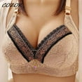 thumbnail image 4 of 2pcs Plus Size Bra for Women Without Underwire Push Up Comfort Underwear Female Bras Large Size BH Bralette Lace Sexy Plus Size Brassiere, 4 of 8