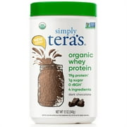 Tera's Whey Organic Whey Protein Powder, Dark Chocolate, 20g Protein, 0.75 Lb