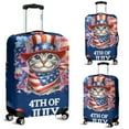 thumbnail image 2 of Patriotic American Shorthair Celebrates 4th of July Travel Luggage Cover Cat Lover Kitten Owner Gifts Suitcase Dust Protective Decor - 02009, 2 of 5