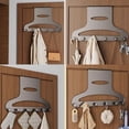 thumbnail image 3 of Over-the-Door Hanger Organizer,No-Drill Over-the-Door Hanger Rack, Durable Space-Saving Over Door Hooks for Bedroom Kitchen Bathroom for Hanging Coat Hat Scarf Towels Brushes, 1Pc(Silver1,16.5x10.6"), 3 of 8