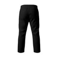 thumbnail image 5 of Miluxas Mens Casual Soft Linen Long Shorts Knee Length Sport Running Lounge Work Shorts Capri Pant Black XL(XL), 5 of 6