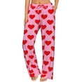 thumbnail image 2 of FLYCURVY Plus Size Women Pajama Pants Soft Long Sleep Lounge Pants Drawstring with Pocket L-5XL, 2 of 6